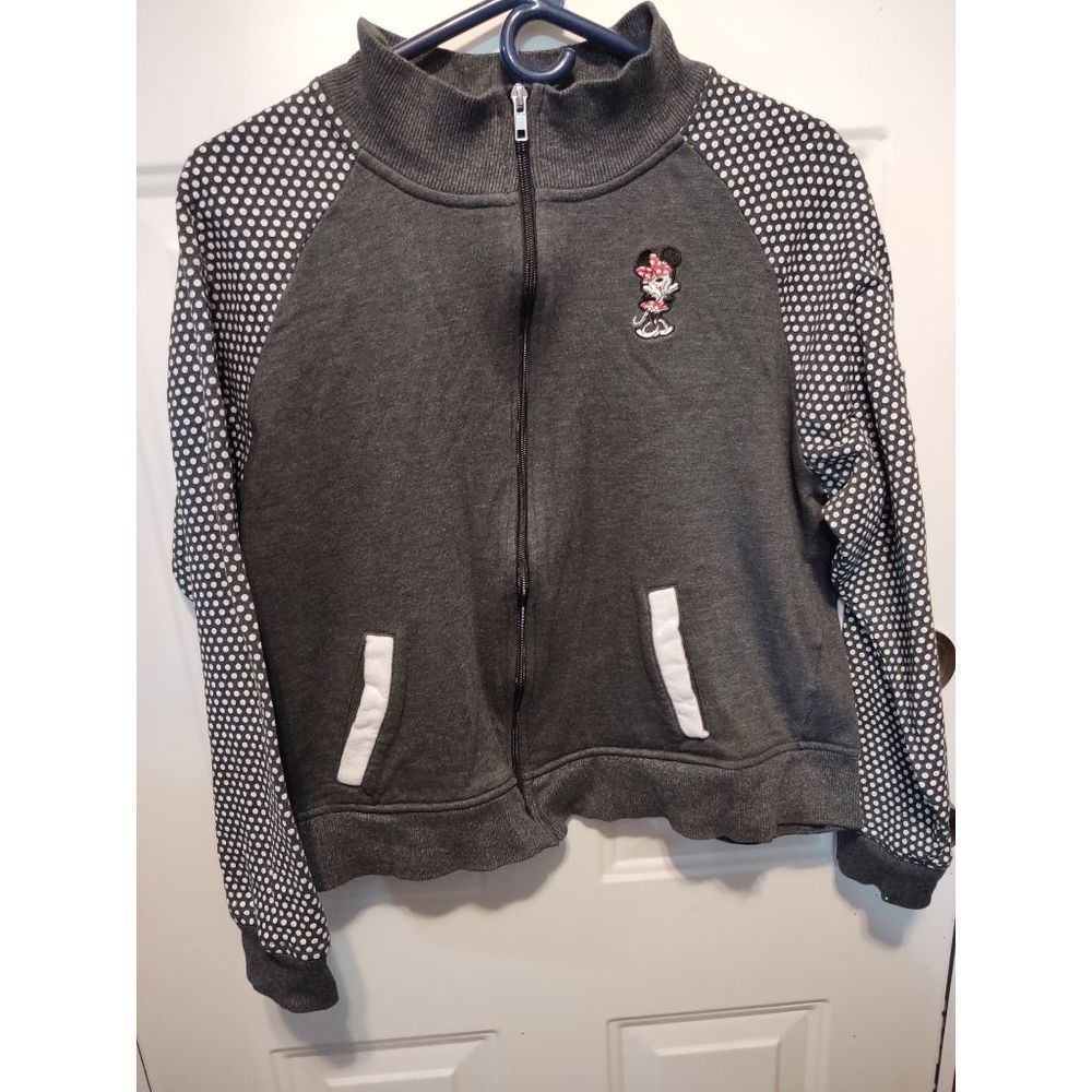 Disney's‎ Minnie Mouse Black Fleece Jacket Women's Size XL